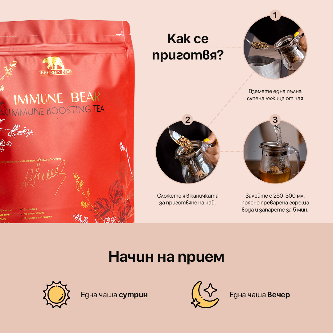 Herbal mix Immune Bear - Anti Cold Tea (Free Gift)