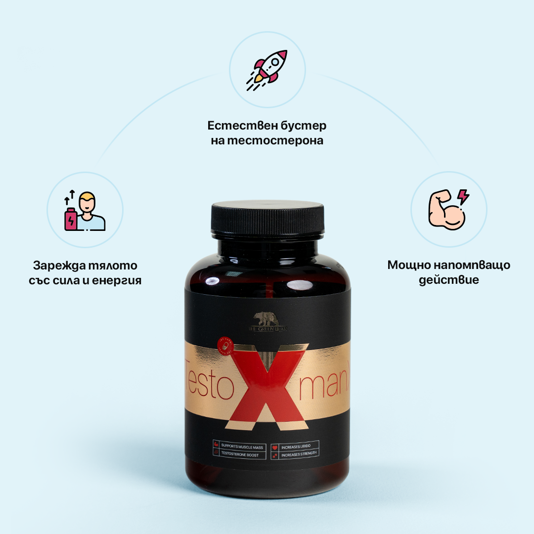 Мъжка сила и издръжливост: Testo Man X + Strong Bear