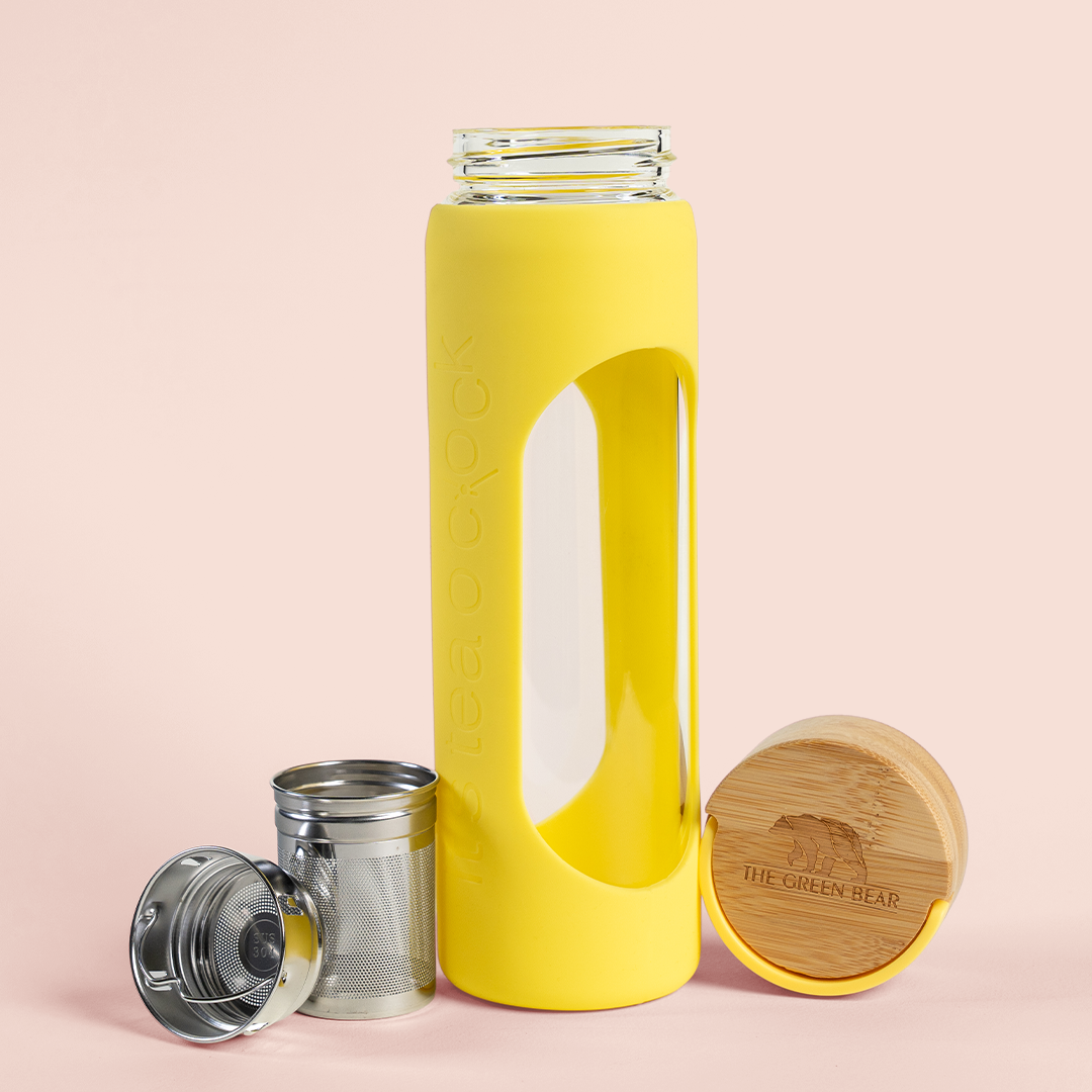 Μπουκάλι τσαγιού με εγχυτήρα 500ml - κίτρινο